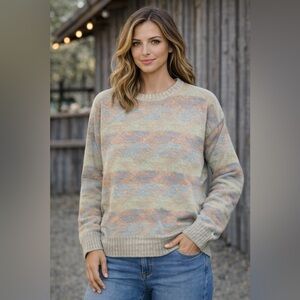 Pastel Geometric Crew Neck Sweater